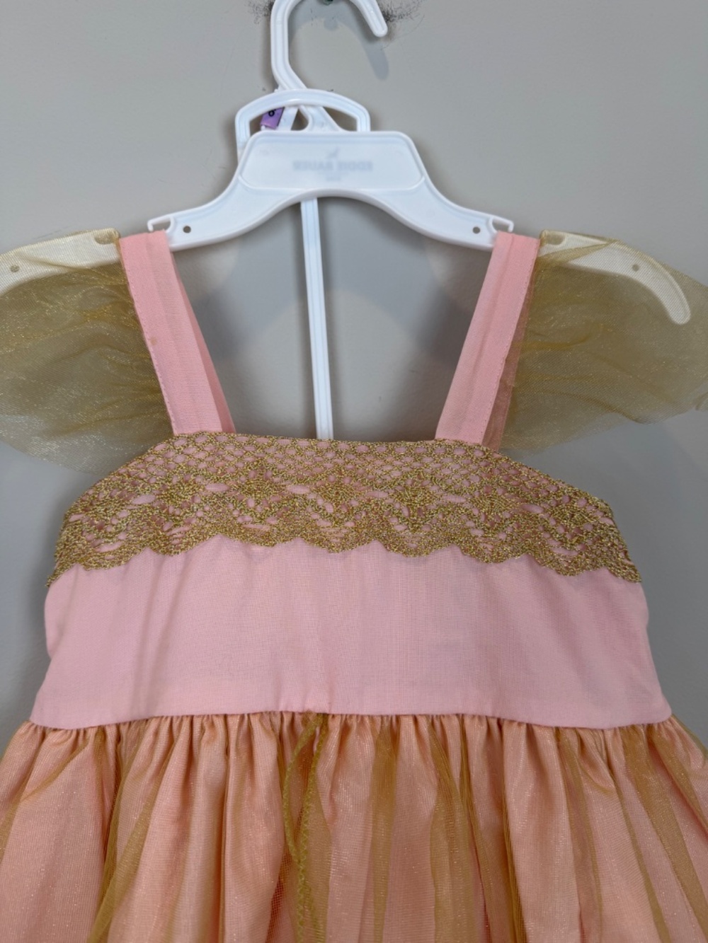 Wildling by Well Dressed Wolf Pink Gold Lace Dress 4T Flower Girl - Picture 7 of 13